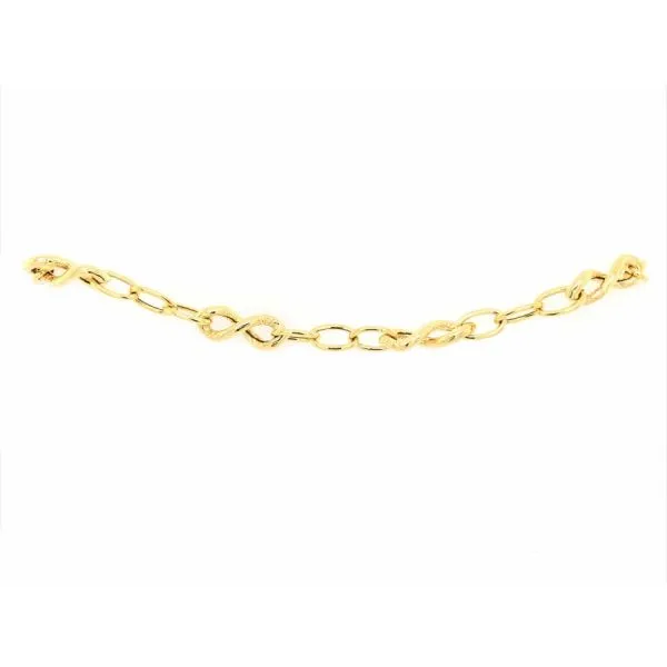 Yellow gold online infinity bracelet